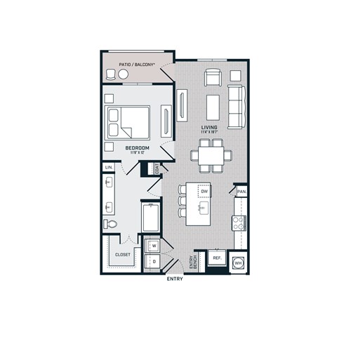 A4 Floor Plan at The Bridge at McKinney, McKinney